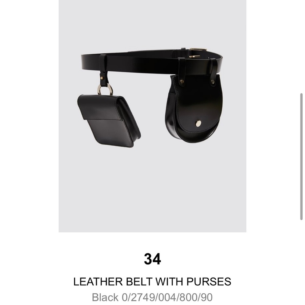 NWT Zara Leather Belt with Pouch and Coin Purse